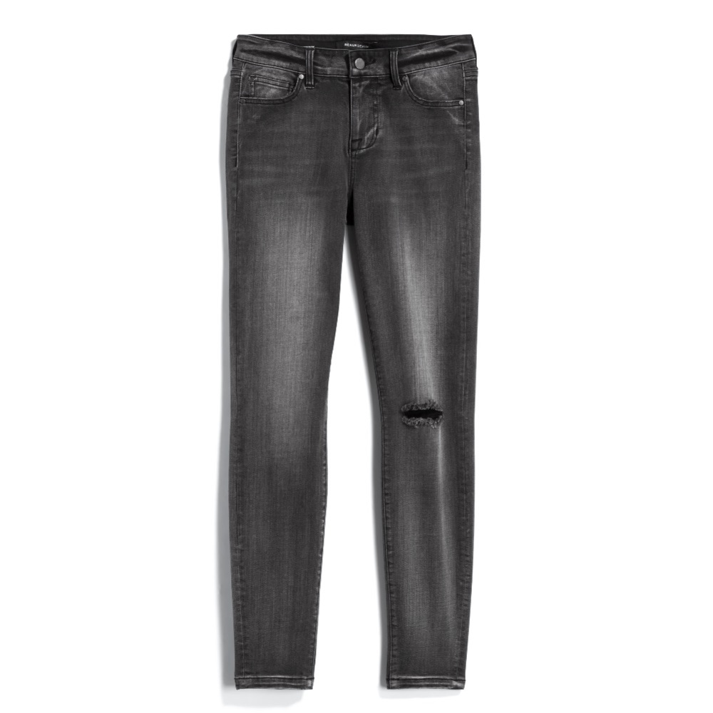 *NWOT Black Distressed Ankle Skinny Crop Jeans